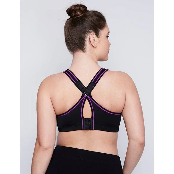 Cacique‎ Sports Bra Black High Impact Max Support Padded Straps Plus Size 40DD - Picture 3 of 10